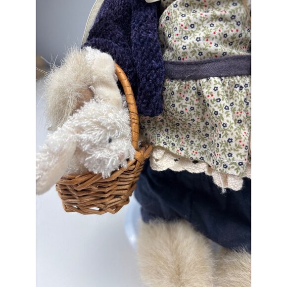 Boyds Bears Aunt Mabel Plush W/ Snowy Rabbit Basket Collectible Stuffed Toy 13” - Picture 2 of 9